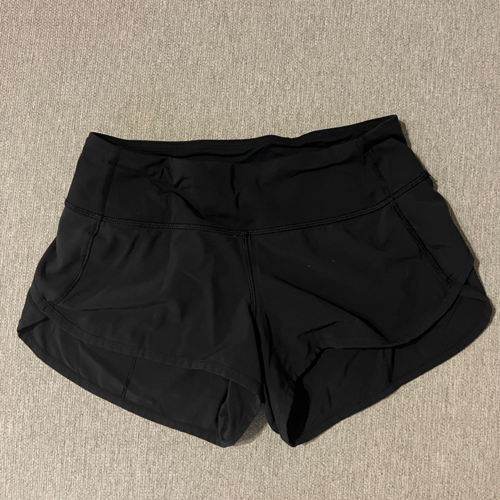 Lululemon black low rise shorts